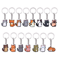Llavero Localizador de Llaves Electrónico de PVC Suave con Forma de Gato de Dibujos Animados, Ligero, Colgante 2D/3D de Gatito, Coleccionable para Amantes de los Gatos - ¡Venta Caliente!