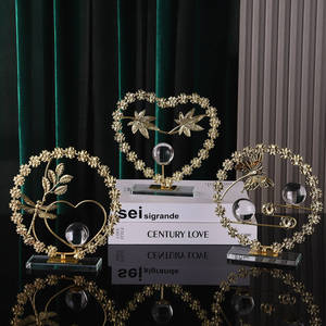 ลูกบอลคริสตัลรูปดอกซากุระ งานฝีมือโลหะ ของตกแต่งโต๊ะทำงาน สำหรับห้องนั่งเล่นและทางเข้าบ้าน - Product Image 1