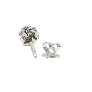 Boucles d'oreilles clous en or blanc massif 18 carats, serties de diamants véritables, de haute qualité, style griffe noble, tendance, bijoux fins, collection HK Valuable - Product Image 3