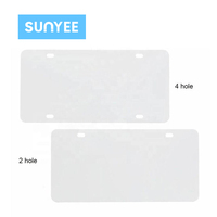 Sunyee – Plaque d'immatriculation vierge personnalisable par transfert thermique, moderne, durable, blanche, à peindre soi-même, 29,5 x 14,5 cm, vente en gros