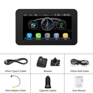 Podofo - Navegador Portátil Inalámbrico para Automóvil con Pantalla Táctil IPS de 4.7'', CarPlay/Android Auto, GPS/BT/FM/AUX/EQ/Salida de Audio, Fácil Instalación - Product Image 6