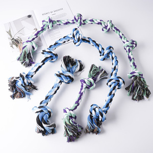 <b>Pet</b> Dog Chew Rope With Six Knots Cotton Durable Teeth Cleaning <b>Interactive</b> <b>Toy</b> <b>For</b> Medium Large Dogs - Product Image 1