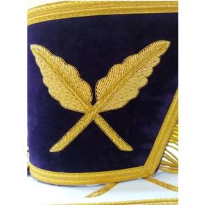 Bleu Lodge Maître Maçon Maçonnique Tablier Ensemble Du Pakistan Made Maçonnique Regalia Tablier, Col et Gantelets Poignets - Product Image 3