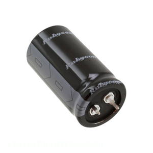 Distribuidor Autorizado, Condensador de Aluminio 4700UF 20% 63V SNAP TH, Montaje a Través de Orificio, 4700 uF 63MXC4700MEFCSN25X50 - Product Image 1