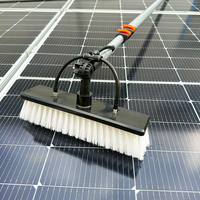 Brosse de nettoyage télescopique SUNNOVA 30 cm avec pompe à eau, nettoyeur manuel pour panneaux solaires et fenêtres