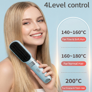 <span class=keywords><strong>Cepillo</strong></span> Alisador de Cabello Inalámbrico Portátil con Iones Negativos, Control de Temperatura de 4 Niveles, Diseño Anti-Quemaduras para Todo Tipo de Cabello - Product Image 4