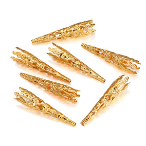 Accessoire pour cheveux, fleur trompette perlée de 42 mm de long, pour la fabrication de bijoux et la décoration des cheveux, haute qualité - Product Image 3