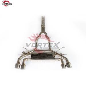 Système d'échappement Catback Valvetronic en acier inoxydable Vortex - Quatre sorties haute performance, finition miroir effet écailles de poisson - Product Image 1