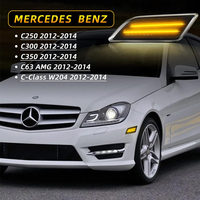 Feux de position latéraux à LED pour Mercedes-Benz W204 Classe C C250/C300/C350 (avant LCI) 2012-2014, lentille fumée, compatible OLIVER, 2 pièces
