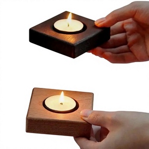 Rectangle Wooden Handmade <b>Tea</b> Light Holder Durable Eco Friendly Christmas Home Decoration Candle <b>Stand</b> - Product Image 2