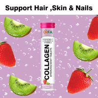 Comprimés effervescents de collagène 500mg avec vitamines E, C et biotine pour la santé des cheveux, de la peau et des ongles – Vente directe usine