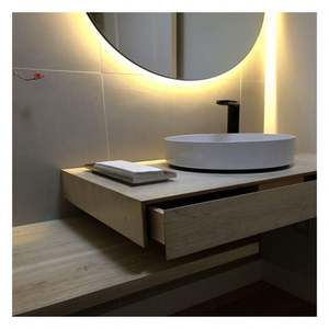 Modern Style Floating <b>Bathroom</b> <b>Cabinet</b> Waterproof Wooden Counter Top Basin <b>Bathroom</b> Vanity for Apartment - Product Image 2