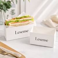 Emballage alimentaire en papier kraft pour sandwichs, mini-burgers, plateaux à toasts, porte-pains pour les distributeurs de services alimentaires et l'emballage