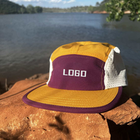 Gorra Snapback ajustable sin estructura con logotipo de fieltro bordado, gorra de camionero cortada con láser de campamento de 5 paneles para correr, pescar, Camping Unisex