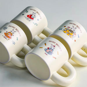 Dudu <b>Bunny</b> Ceramic <b>Mug</b> Cute Cartoon Design For Girls Office Coffee Cup Gift - Product Image 2