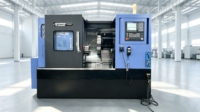 Mesin Bubut CNC Horizontal Otomatis Single Spindle DONGS TCK52 dengan Sistem Kontrol Khusus dan Tipe Slant Bed untuk Pemesinan Industri