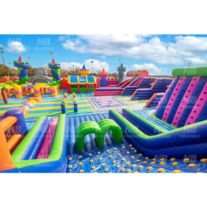Outdoor Huge House Adult Kids PVC Inflatable Playground Fun Amusement Park Jumping Obstacle Course Inflatable Obstacle Course In - Product Image 5