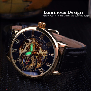 Reloj de Pulsera FORSINING GMT838 para Hombre, Reloj Mecánico Automático de Lujo con Esqueleto, de Acero Inoxidable - Product Image 4