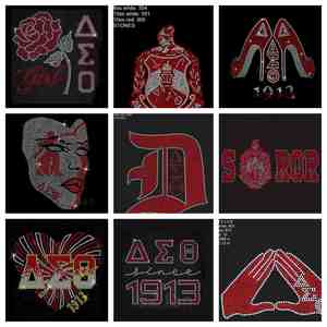 Bán buôn hotfix tinh thể sắt trên tay <span class=keywords><strong>Delta</strong></span> sorority tùy chỉnh nhiệt Báo Chí Rhinestone chuyển <span class=keywords><strong>Delta</strong></span> Theta Sigma vá - Product Image 3