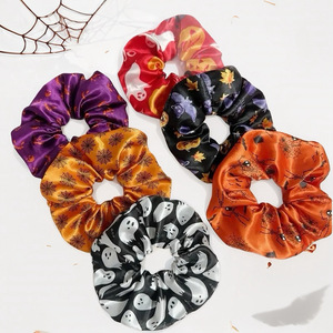 BSCI fabbrica Halloween a tema capelli elastici fantasma spettrale elastici per capelli per donne accessori per capelli - Product Image 1