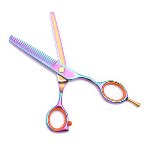 Forbici da Parrucchiere Arcobaleno in Acciaio Inossidabile Giapponese, Forbici Professionali per Taglio Capelli 5.5\", Forbici Sfoltitrici AQIABI per Barbiere A1014 - Product Image 6