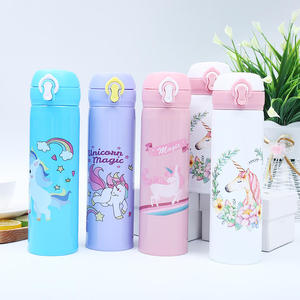 Enfants <span class=keywords><strong>Kawaii</strong></span> dessin animé isolé Thermos <span class=keywords><strong>Gourde</strong></span> étanche 500ml vide 304 acier inoxydable rose blanc Kitty bouteille d'eau chaude - Product Image 3