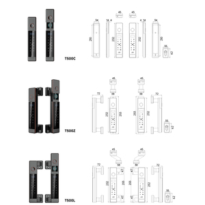 Porte d'entrée de villa Tolink en fer, double face, avec serrure intelligente Tuya, étanche, pour extérieur - Product Image 3