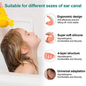 Schwimmen Ohr stöpsel Wasserdichte Ohr stöpsel Silikon-Schwimm ohr stöpsel für erwachsene Kinder, Wassersport-Ohr stöpsel Halten Sie das Ohren wasser fern - Product Image 2