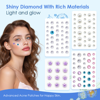 Patchs Hydrocolloïdes Personnalisés pour l'Acné, Forme Diamant, Autocollants Décoratifs pour Boutons, Patchs Anti-Acné à l'Acide Salicylique