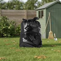 Sacs poubelle réutilisables en plastique PE recyclé, résistants, thermoscellables, avec impression sérigraphique pour usage domestique