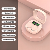 Mini écouteurs TWS ANC sans fil intra-auriculaires étanches IPX6 avec affichage numérique et faible latence
