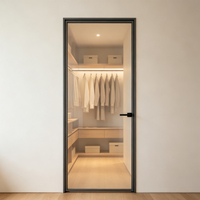 Puerta de Vidrio Laminado de Seguridad a Medida, Insonorizada, con Protección UV, Marco Delgado de Aluminio, para Dormitorio