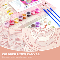 Peinture acrylique par numéro paysage de jardin dessin sur toile bricolage brillant étoile rivière images par numéros pour adultes Kits Art cadeau maison