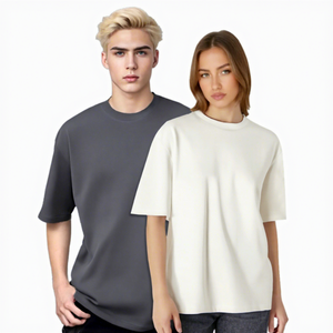 เสื้อยืดเนื้อหนัก 260GSM ทรงโอเวอร์ไซส์ ใส่ได้ทั้งชายและหญิง ทรงหลวม  แบบเรียบ  สไตล์วินเทจ สตรีทแวร์  รับสกรีนโลโก้ - Product Image 3
