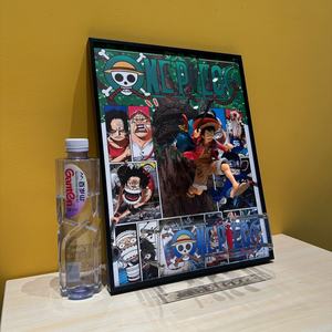 0NE PIECE Versión Running Marco de Fotos 3D Estereográfico de Ace, Luffy y Sabo, Figura de Anime, Pintura Creativa, Adorno de Pared para Escritorio - Product Image 5