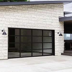 Puerta de Garaje Automática Moderna para Vivienda, Puerta Seccional <span class=keywords><strong>Residencial</strong></span> de Vista Completa, Puerta de Seguridad de Aleación de Aluminio - Product Image 2