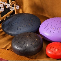 Wholesale Natural Handmade Nepal 6 to 12 Inch Healing Spiriual Steel Tongue Drum Hand Drum for Meditation