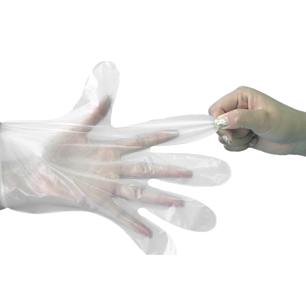 100% Biodegradable Restaurant Easy Work TPE Sanitary Cleaning Clear Disposable Plastic Gloves