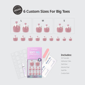 BTArtbox <span class=keywords><strong>Gel</strong></span> Doux À La Main Artificielle Faux Ongles En Gros Court Rose Amande Plaine Couleur Unie Presse sur Ongles pour L'été - Product Image 5