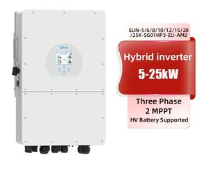 ระบบแบตเตอรี่ไฮบริดสามเฟส 5kW 8kW 10kW 12kW SUN-5/8/10/12K-SG01HP3-EU-AM2 50A สำหรับการชาร์จและการปล่อยประจุไฟฟ้าแรงสูง - Product Image 2