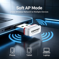 Adaptador WiFi USB Mini COMFAST CF-WU815N de 150Mbps, Tarjeta de Red Inalámbrica USB2.0 RTL8188GU, Compatible con Soft AP Externo, en Stock
