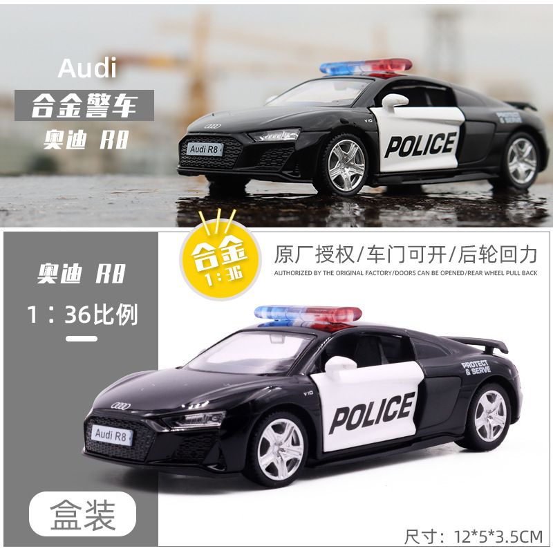 1/36 Voiture de police Audi R8