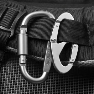 Mousqueton en alliage de zinc, verrouillable, pour camping en plein air, porte-clés durable - Product Image 1