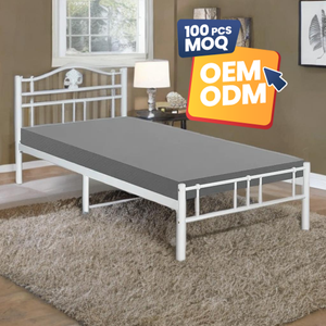 Marco de cama de metal de acero individual de diseño moderno, duradero, para estudiantes, para uso en dormitorio o Hostel, para uso en el hogar, en el exterior - Product Image 1