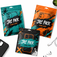 Bolsas de Plástico Impresas Personalizadas, Bolsas de Embalaje con Sellado de 3 Lados, Bolsas para Accesorios, Bolsa para Estuche de Teléfono
