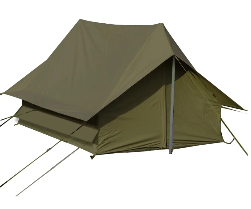2 Person Self-driving Outdoor Waterproof Camping Tent Olive Green Oxford Heavy Duty Camping House Tent Camping Vintage Tent
