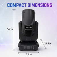 260W 9R LED Beam Moving Head Light mit Doppelprisma, DMX512, elektronischer Fokussierung für Disco, Bühne, Club und Party