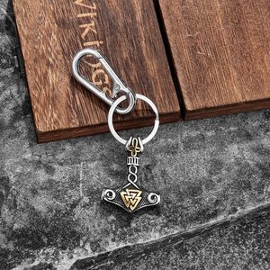 Porte-clés Marteau de Thor en alliage de zinc, pendentif sur le thème des Vikings, sangle en cuir, cadeau personnel unisexe - Product Image 3