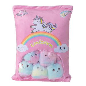 Un sacchetto di animali <span class=keywords><strong>Snack</strong></span> cuscino peluche alieno unicorno Bat Puff biscotti rimovibili peluche giocattolo di peluche creativo per i bambini - Product Image 6