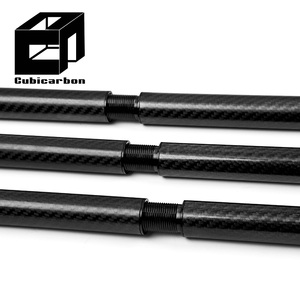Tuyaux d'extension <span class=keywords><strong>en</strong></span> fibre de carbone filetés <span class=keywords><strong>en</strong></span> aluminium sur mesure, tube <span class=keywords><strong>en</strong></span> fibre de carbone de 1,5 pouce de diamètre extérieur avec connecteurs filetés - Product Image 4